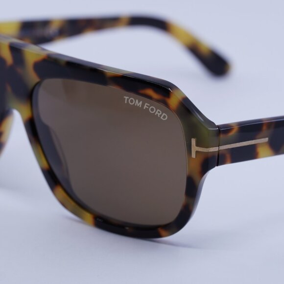 Tom Ford Omar FT0465 56J Sunglasses Havana Aviator Frame, Roviex Lenses - Picture 2 of 9